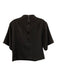 Ralph Lauren Black Label Size 4 Dark Grey Wool & Silk Zip Back High Neck Top Dark Grey / 4