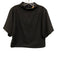 Ralph Lauren Black Label Size 4 Dark Grey Wool & Silk Zip Back High Neck Top Dark Grey / 4