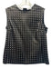 Akris Punto Size 6 Black Lamb leather Polka Dots Sleeveless Zip Back Skirt Set Black / 6