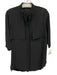 Nellie Partow Size 8 Black Viscose Blend Button Front 1/2 Sleeve Top Black / 8