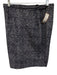 Akris Punto Size 6 Navy Black & White Viscose Blend Printed Zip Back Skirt Navy Black & White / 6