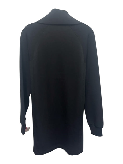Spanx Size M Black Tencel Blend 1/2 Zip Long Sleeve Fold Collar Jacket Black / M