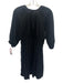 Gap Size MP Black Linen Blend Keyhole Front Knee Length 3/4 Sleeve Dress Black / MP