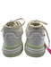 On Cloud Shoe Size 7.5 White Synthetic Lace Up Green Accents Platform Shoes White / 7.5