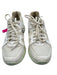 On Cloud Shoe Size 7.5 White Synthetic Lace Up Green Accents Platform Shoes White / 7.5