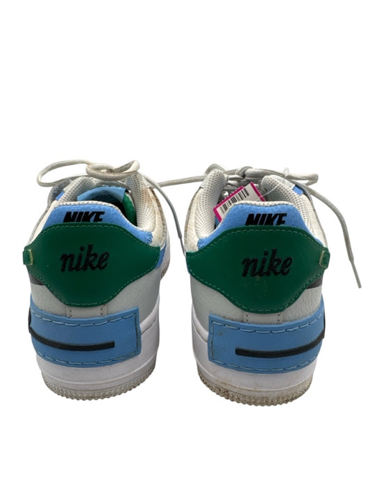 Nike Shoe Size 7 White, Blue & Green Synthetic Lace Up Platform Shoes White, Blue & Green / 7
