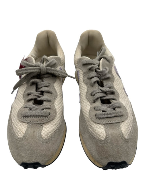 Veja Shoe Size 8 Grey, White & Multi Synthetic Lace Up Platform Logo Suede Shoes Grey, White & Multi / 8