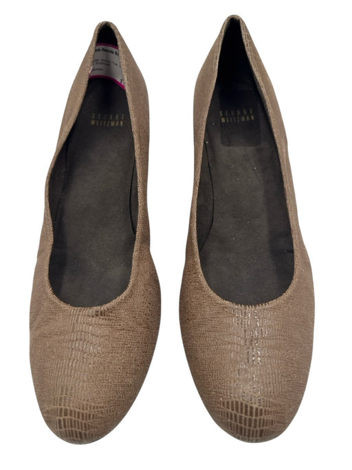 Stuart Weitzman Shoe Size 11M Brown Textile Round Toe Slip On Wedges Brown / 11M
