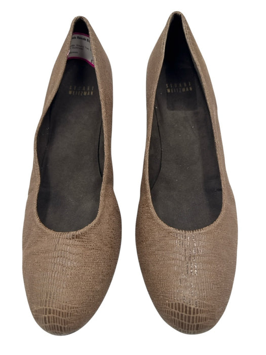 Stuart Weitzman Shoe Size 11M Brown Textile Round Toe Slip On Wedges Brown / 11M