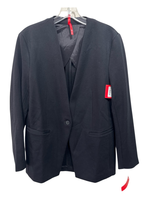 Spanx Size M Black Rayon & Nylon Single Button Blazer Jacket Black / M