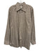 Peter Millar Size L Brown & Pink Cotton Plaid Button Down Long Sleeve Shirt Brown & Pink / L