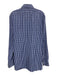 Kiton Size 16.5 Blue & White Cotton Plaid Button Down Men's Long Sleeve Shirt Blue & White / 16.5