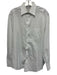 Brunello Cucinelli Size XL White & Blue Cotton Striped Men's Long Sleeve Shirt White & Blue / XL