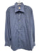 Peter Millar Size L Blue & White Cotton Plaid Button Down Long Sleeve Shirt Blue & White / L