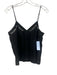 The Kooples Size 4 Black No Fabric Tag Lace Detail Spaghetti Strap Cami Top Black / 4