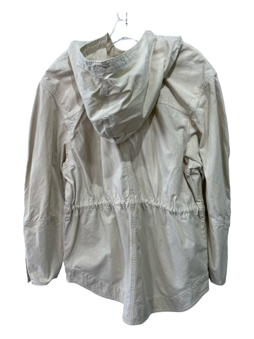 Ulla Johnson Size S Khaki Beige Cotton Hood Drawstring Waist Jacket Khaki Beige / S