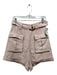 Acler Size 6 Blush Pink Viscose Blend Hook & Zip Cargo Pockets Belted Shorts Blush Pink / 6