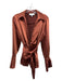 Significant Other Size 4 Brown Polyester Long Sleeve One Button Collar Jacket Brown / 4