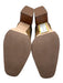 Bernardo Shoe Size 9 Brown & Black Leather Suede Square Toe Embroidered Mules Brown & Black / 9