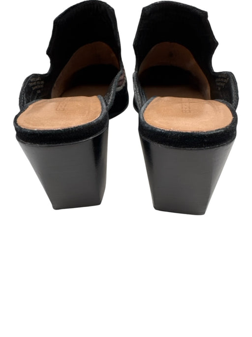 Bernardo Shoe Size 9 Black, Brown, White Leather Suede Square Toe Mules Black, Brown, White / 9