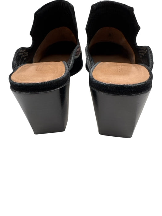 Bernardo Shoe Size 9 Black, Brown, White Leather Suede Square Toe Mules Black, Brown, White / 9