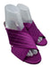 Pedro Garcia Shoe Size 39.5 Purple leather sole open toe Criss Cross Pumps Purple / 39.5
