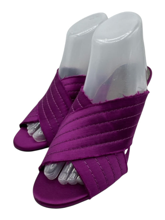 Pedro Garcia Shoe Size 39.5 Purple leather sole open toe Criss Cross Pumps Purple / 39.5