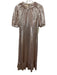 Sea New York Size 4 Champagne Gold Polyester Sequin Short Puff Sleeve Gown Champagne Gold / 4