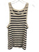 Nili Lotan Size Medium Navy & Cream Cotton Sleeveless Striped Ribbed Tank Top Navy & Cream / Medium