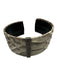 S. Carter Designs Gray & Cream Python Cuff Pave Diamonds Bracelet Gray & Cream