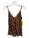L'agence Size S/P Brown & Black Viscose Blend Adjustable straps Animal Print Top Brown & Black / S/P