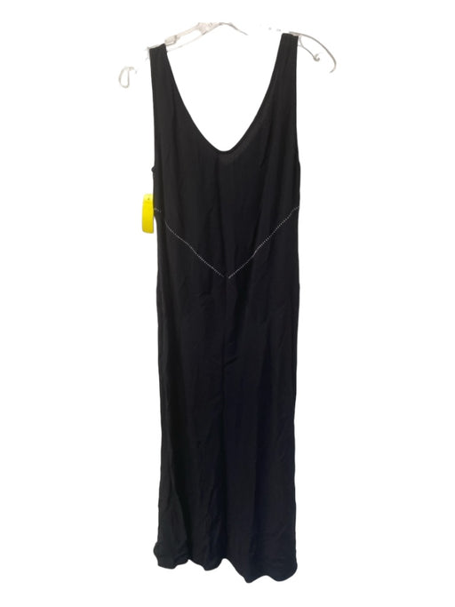 Marc Jacobs Size 4 Black Viscose Sleeveless Side Zip Stitch Detail Dress Black / 4