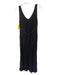 Marc Jacobs Size 4 Black Viscose Sleeveless Side Zip Stitch Detail Dress Black / 4