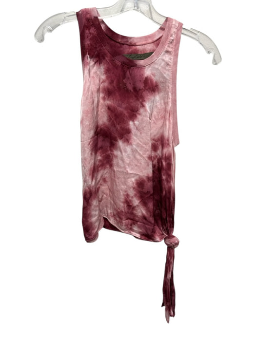 Enza Costa Size Est. Small Pink & Maroon Tye Dye Sleeveless Top Pink & Maroon / Est. Small