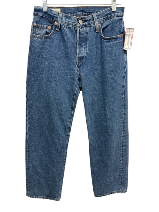 Levis Size 25 Medium Wash Cotton Blend Denim Straight Leg Button Fly Jeans Medium Wash / 25