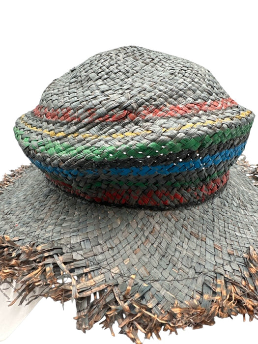 Paul Smith NWT Gray & Multi-Color Straw Men's Hat Gray & Multi-Color