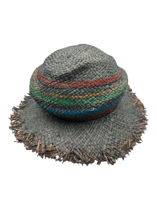 Paul Smith NWT Gray & Multi-Color Straw Men's Hat Gray & Multi-Color