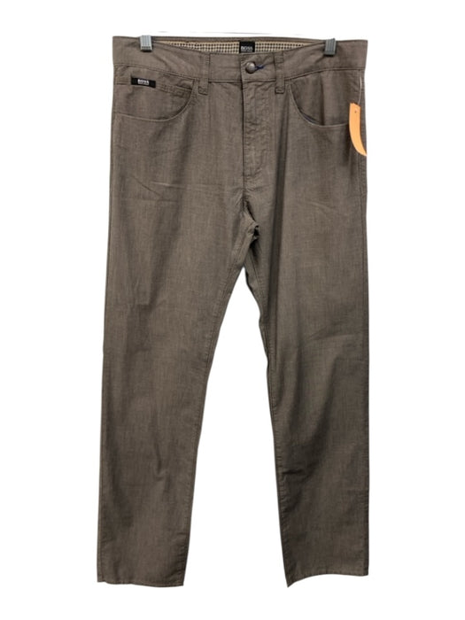 Boss Size 31 Gray Cotton Solid Men's Pants Gray / 31