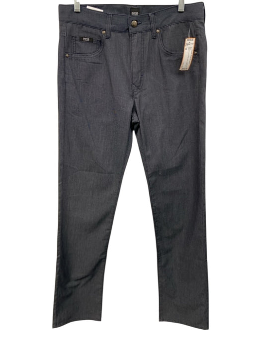 Boss Size 30 Dark Gray Cotton Solid Men's Pants Dark Gray / 30