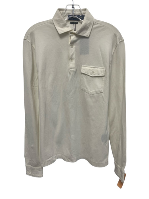 Polo NWT Size S White Cotton Solid Polo Men's Long Sleeve Shirt White / S