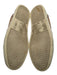 Frye Shoe Size 9.5 Beige & White Suede round toe Scallop Detail Slip On Flats Beige & White / 9.5