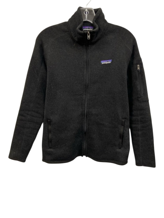 Patagonia Size S Black Polyester Mock Neck Full Zip Jacket Black / S