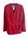 Thierry Mugler Size 38 Red Wool Snap Button Closure Blazer Skirt Set Red / 38