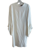 Tom Ford Size 40 Cream Silk Round Neck Long Flare Sleeve Back Zip Midi Dress Cream / 40