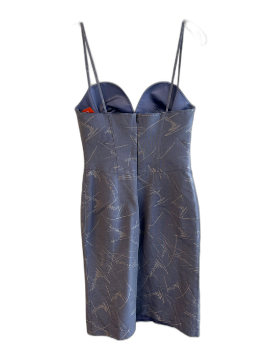 Thierry Mugler Couture Size 40 Lavender Acetate Sweetheart Neckline Logo Dress Lavender / 40