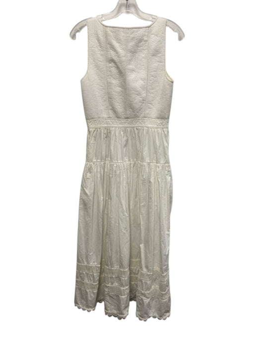 Ulla Johnson Size s / 4 White Cotton Sleeveless seam detail Lace Detail Dress White / s / 4