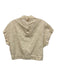 Mirth Size S Cream White Cotton Eyelet Lace Short Sleeve Mock Neck Cropped Top Cream White / S