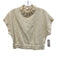 Mirth Size S Cream White Cotton Eyelet Lace Short Sleeve Mock Neck Cropped Top Cream White / S