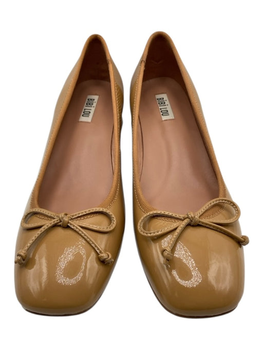 Bibi Lou Shoe Size 40 Brown Patent Leather Bow detail Block Heel Shoes Brown / 40
