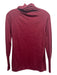 Lilla P Size S Red Cotton & Nylon Turtle Neck Long Sleeve Ribbed Detail Top Red / S